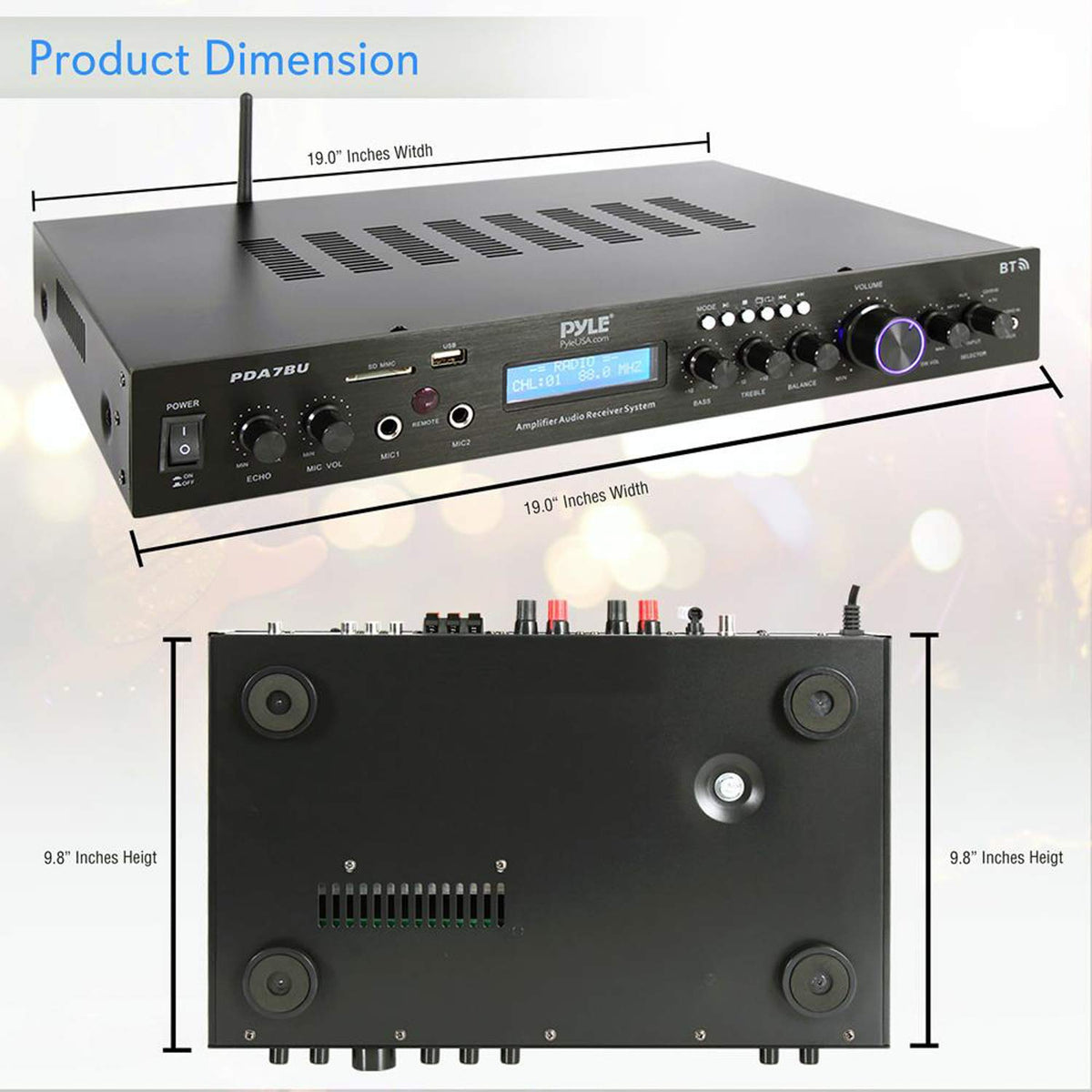 200 Watts 5 Channels Bluetooth Home Theater Amplifier T644315