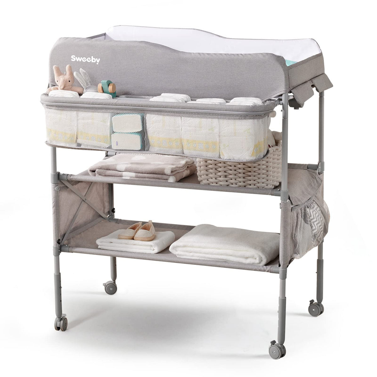 Portable Baby Changing Table with Waterproof Pad J2780