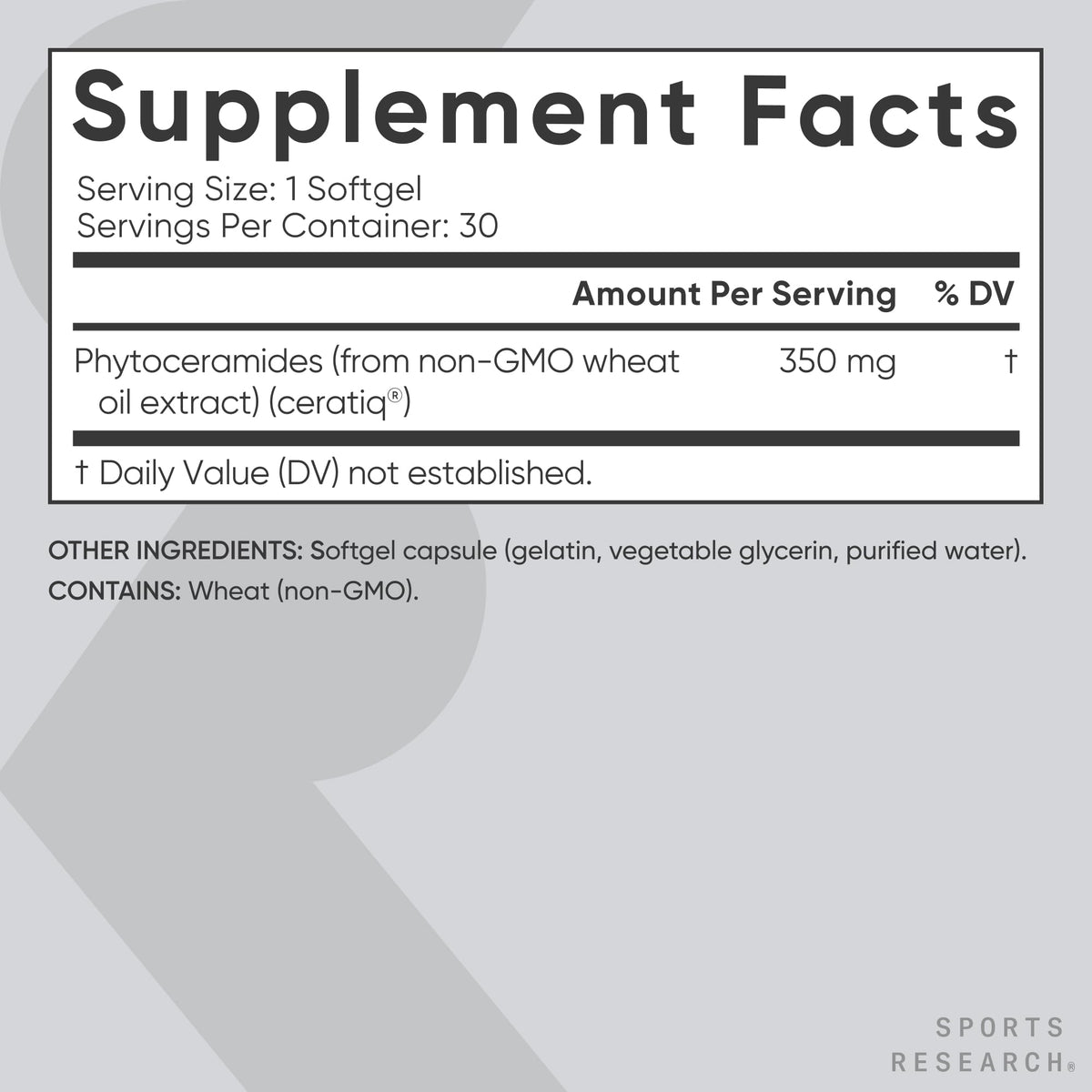 Phytoceramides 350mg 30 Softgels I312