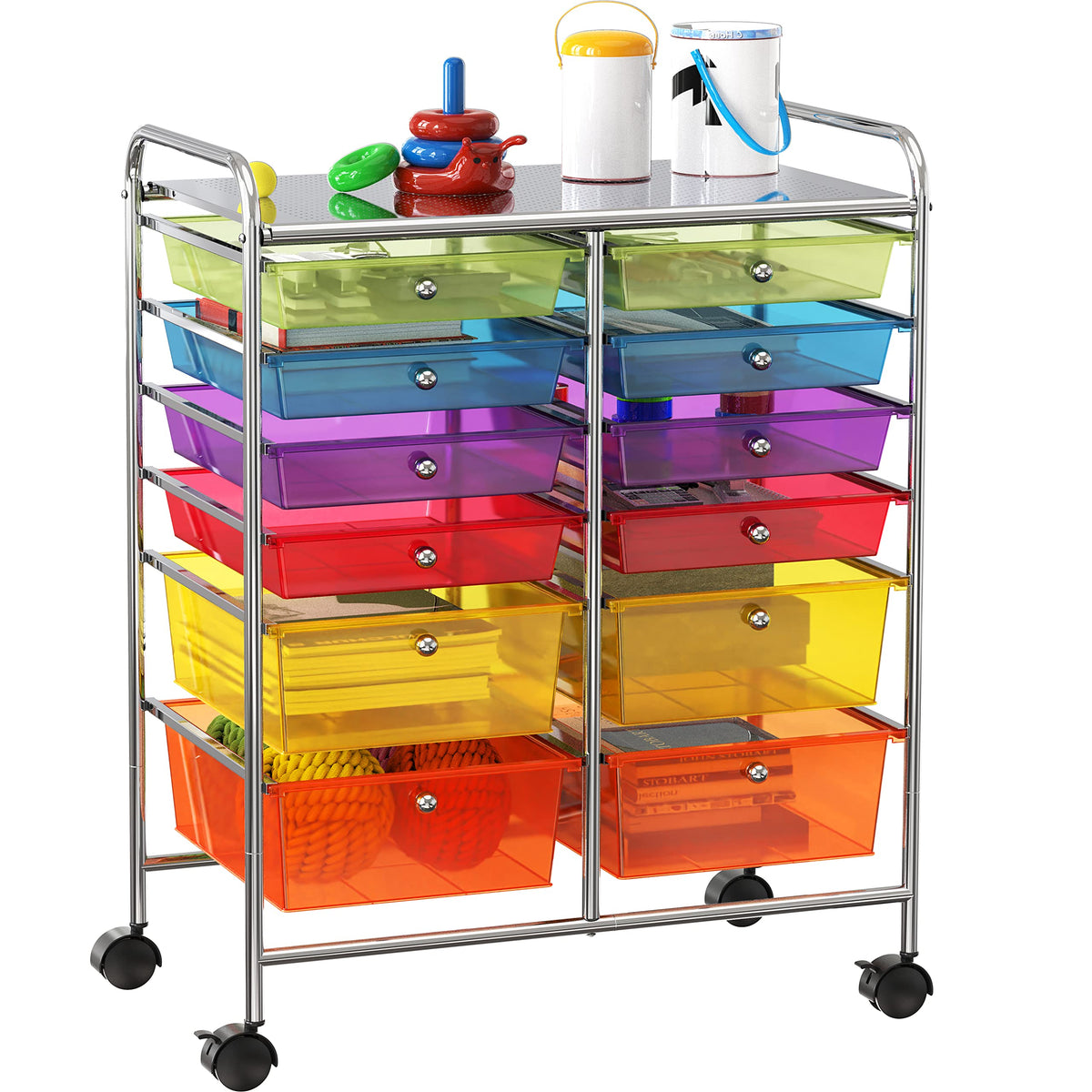 12 Drawers Rolling Utility Cart Organizer S812449