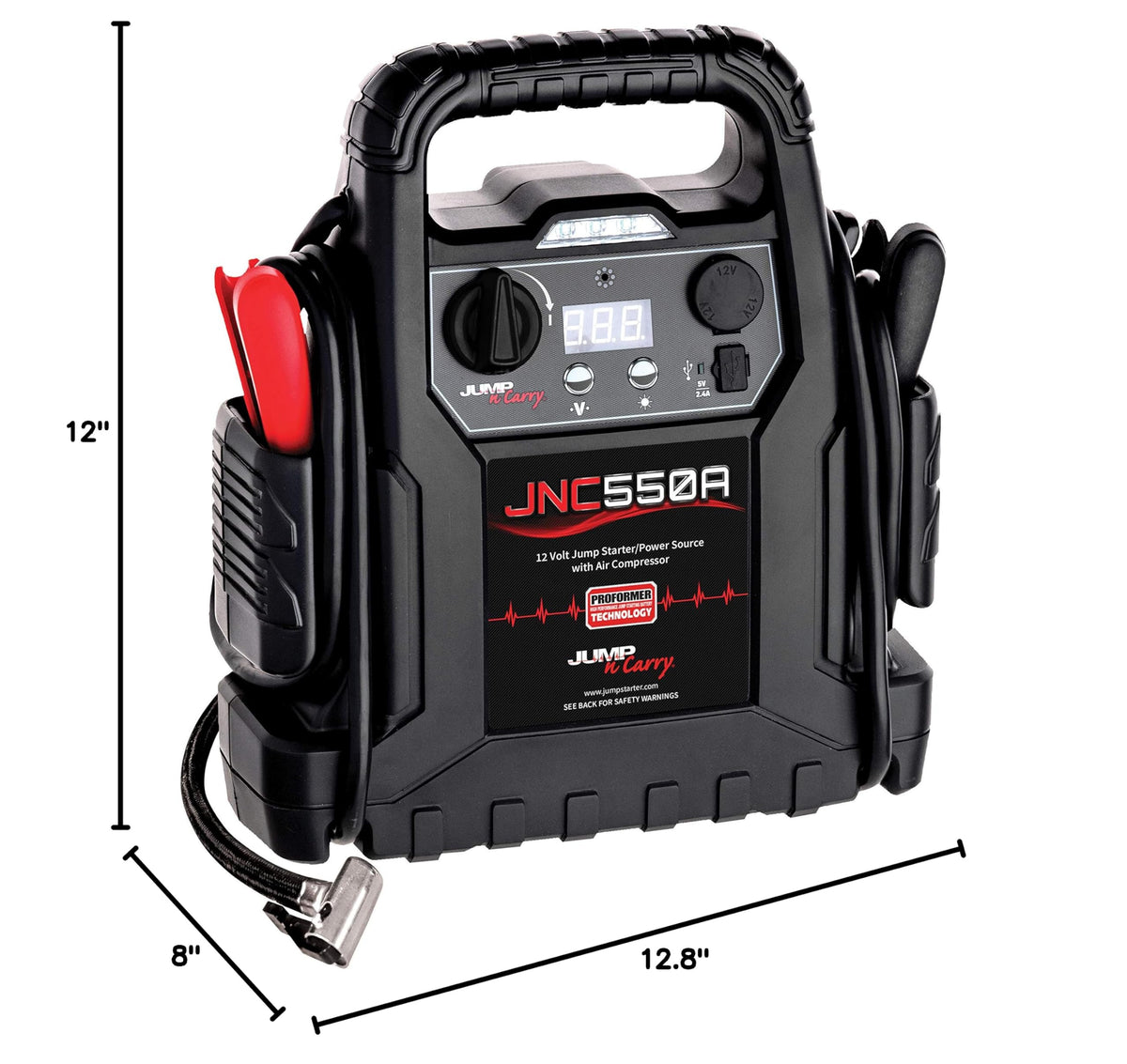 1100 Peak Amp Jump Starter with Air Compressor L525037