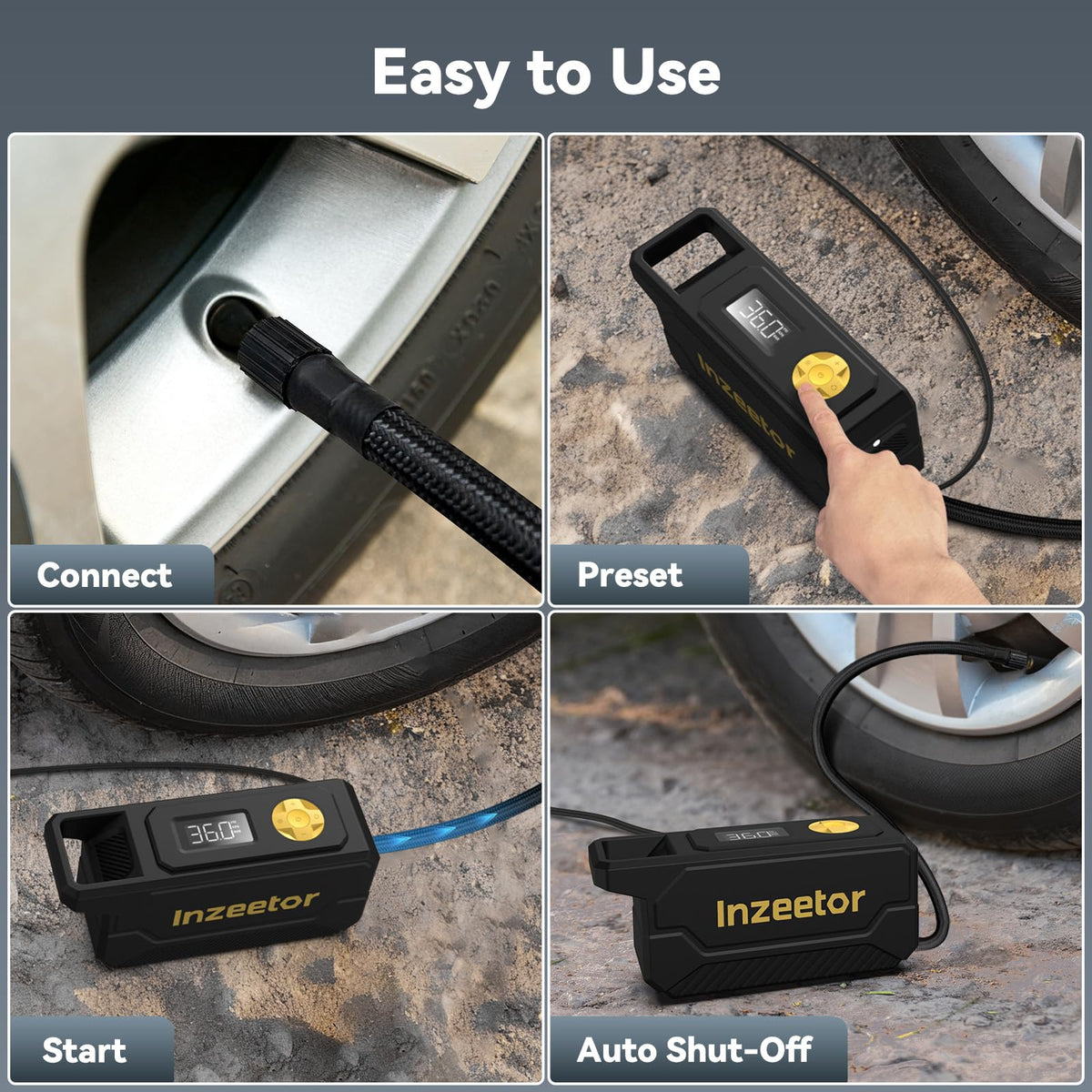 150 PSI Portable Air Compressor with Digital Pressure F279