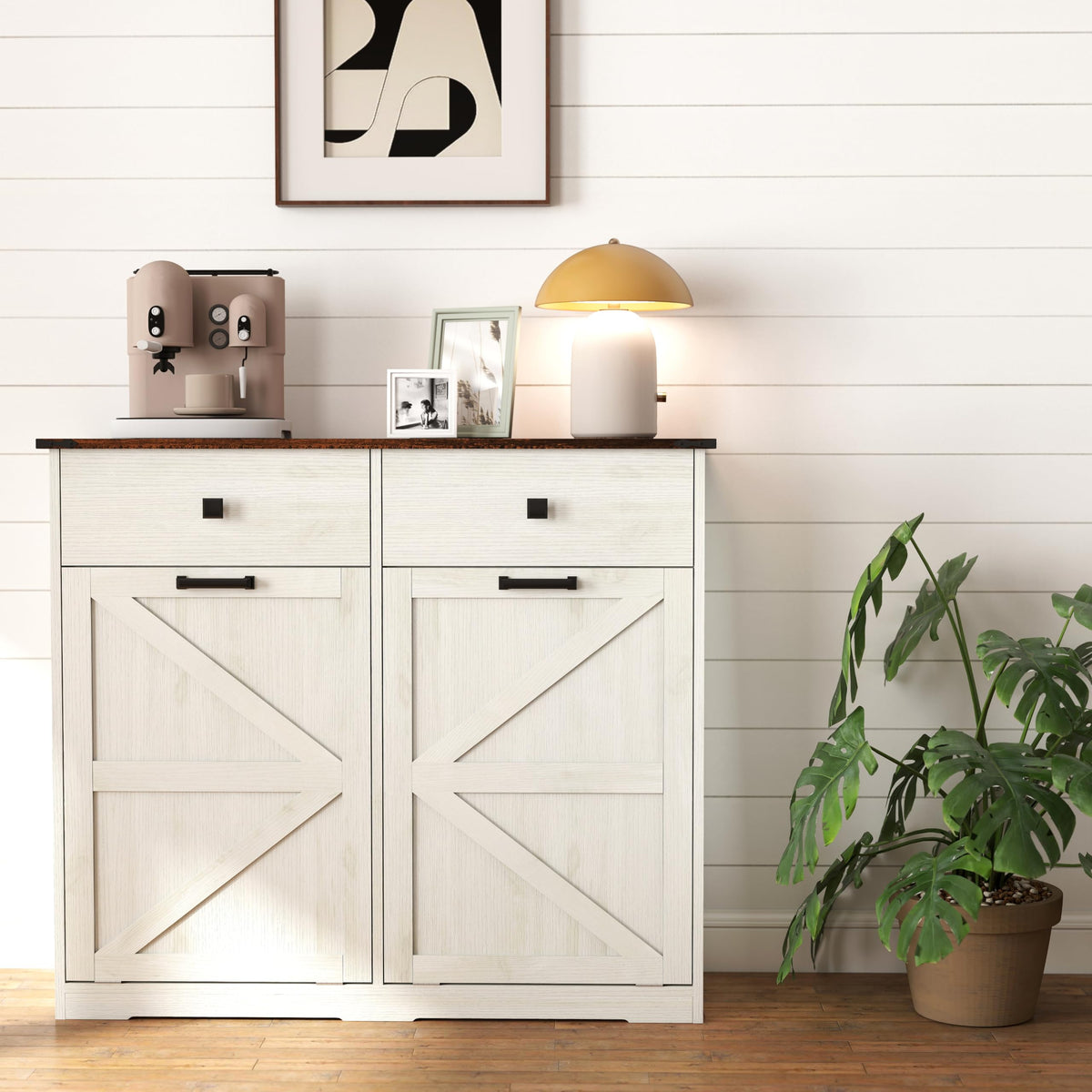 20 Gallon Tilt Out Trash Can Cabinet D743