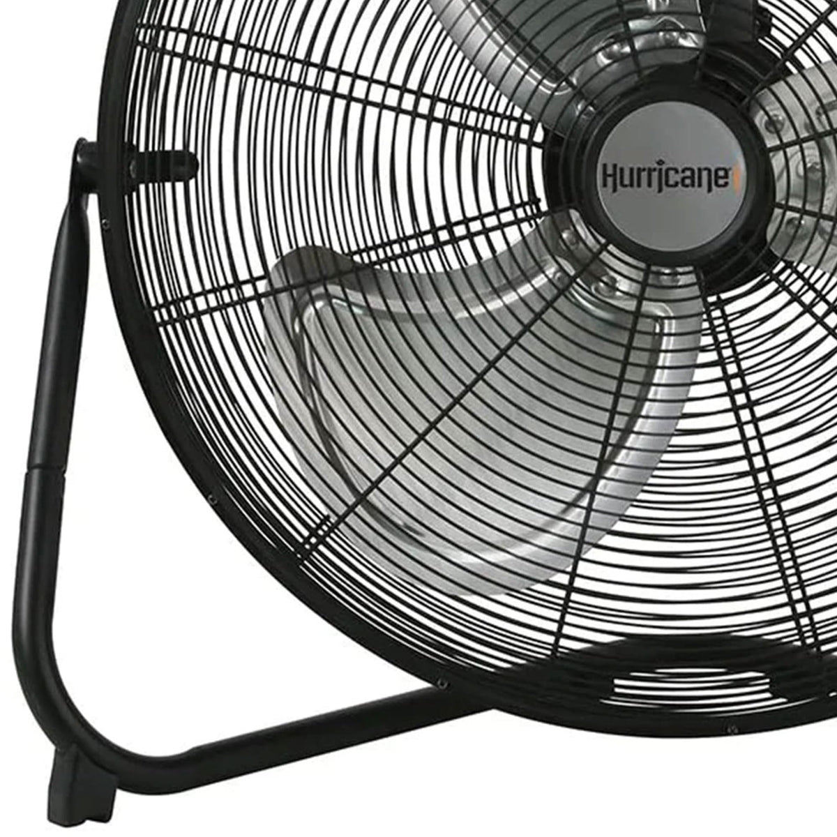 High Velocity Metal Blade Floor Fan, 3 Speeds, Black, 20in S558346