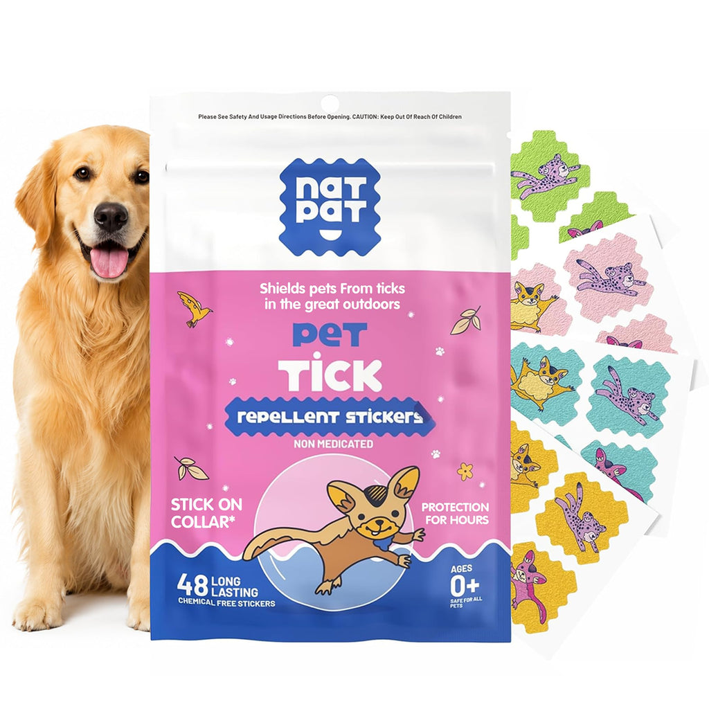 Tick Repellent Pet Patches for Dogs and Cats, 48 Count C413