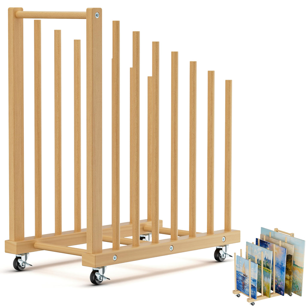 Canvas Storage Rack with Wheels and Handle X577433