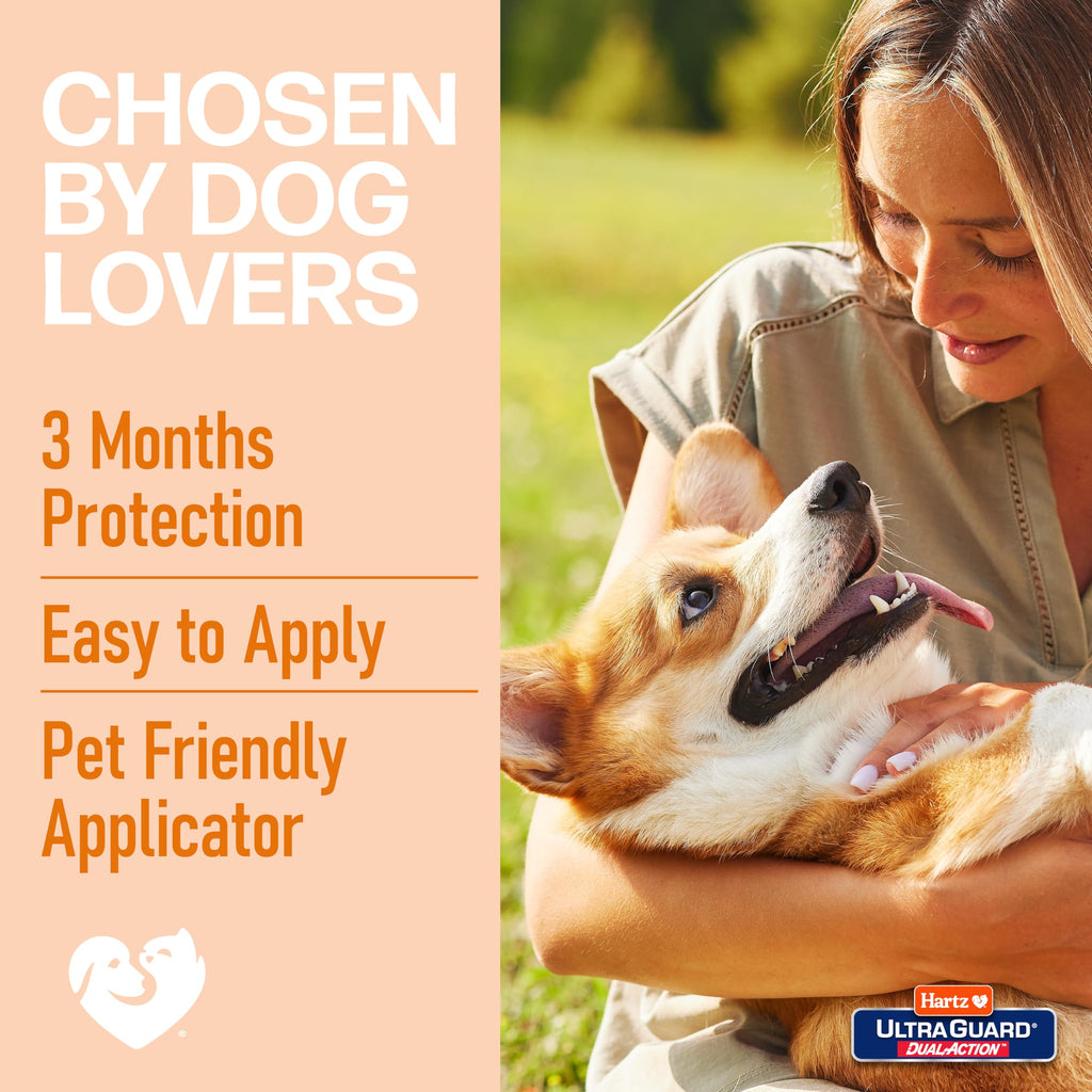 Flea & Tick Treatment for Dogs and Puppies 31-60lbs 3 Monthly Treatments M3256