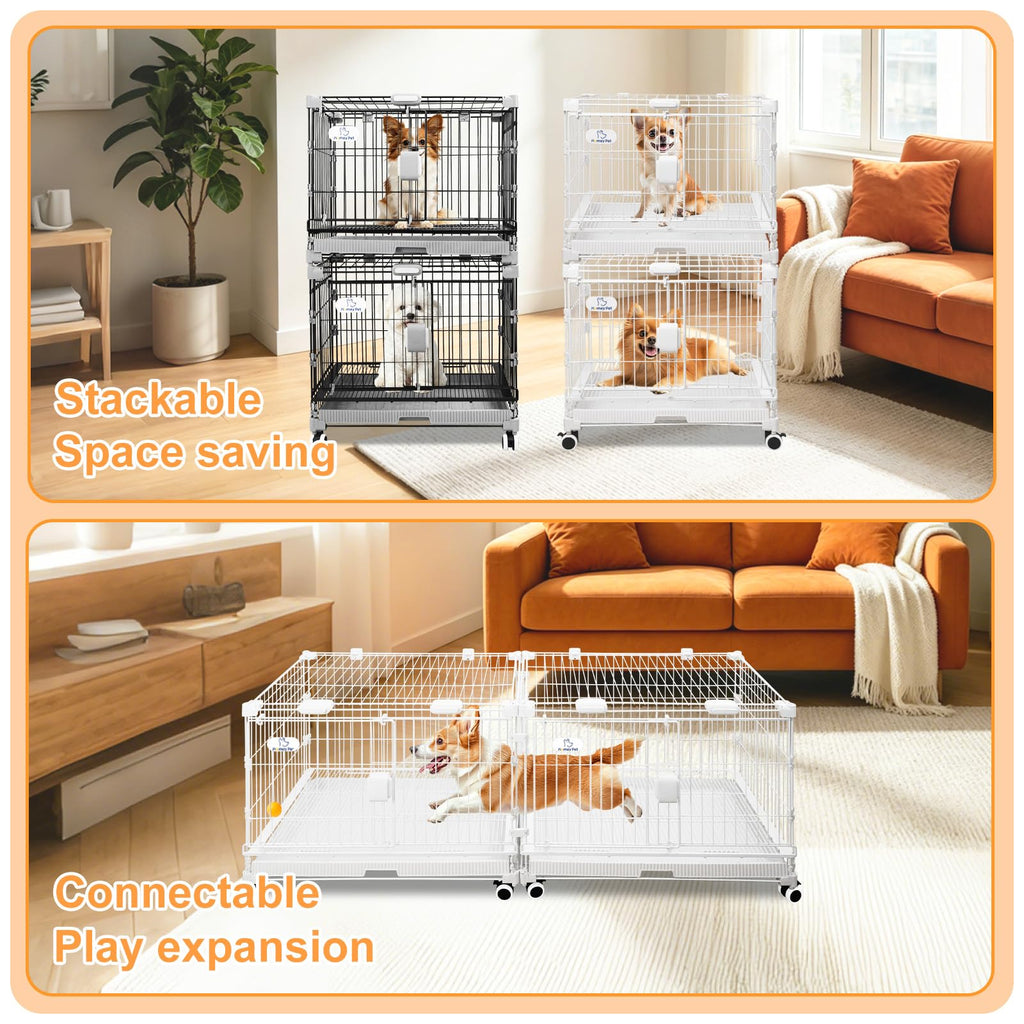 24 Inch White Puppy Crate X559