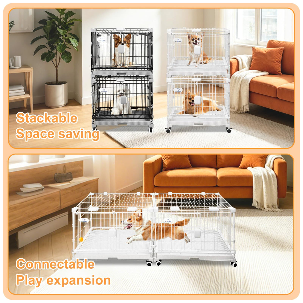 24 Inch White Puppy Crate X559