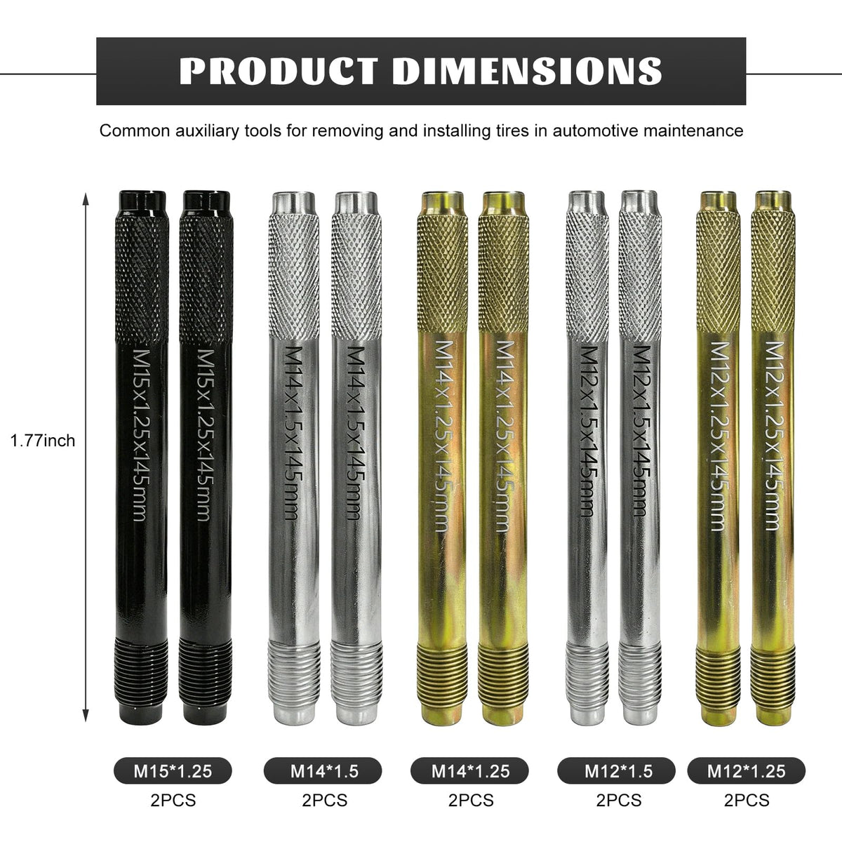 M12 M14 M15 Wheel Alignment Pin Kit I168