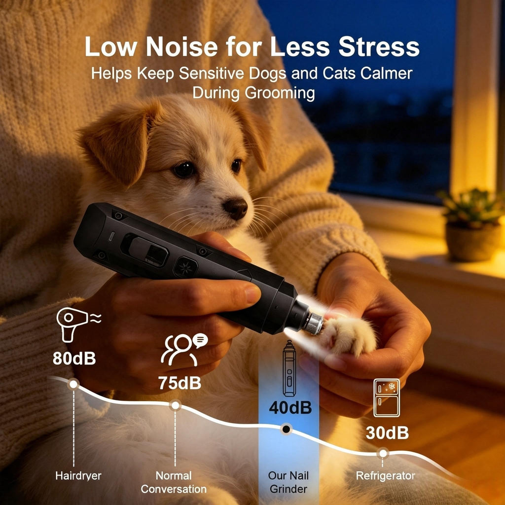 Dog Nail Grinder Silent Cordless Grooming M4629
