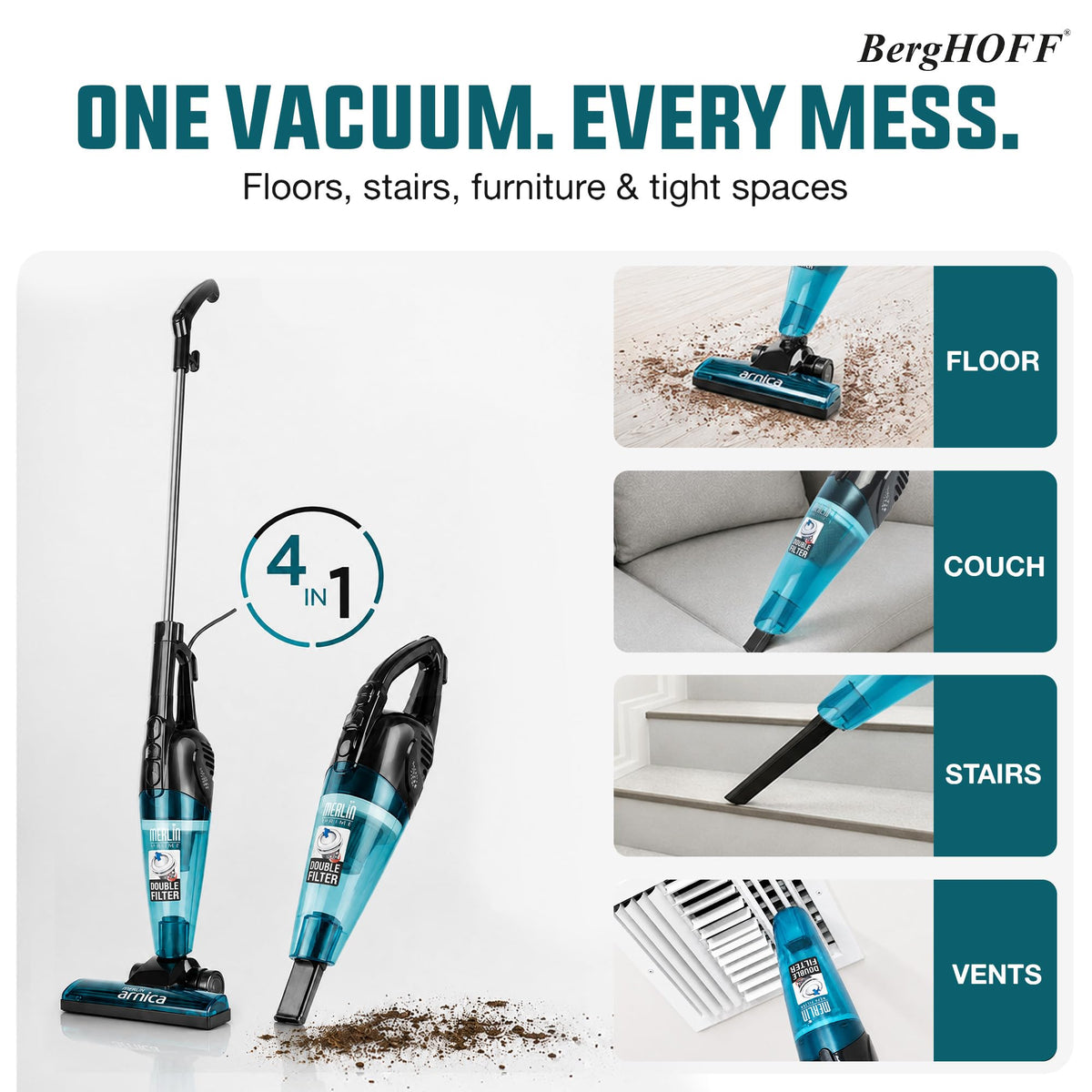 Blue Corded Stick Vacuum H5278