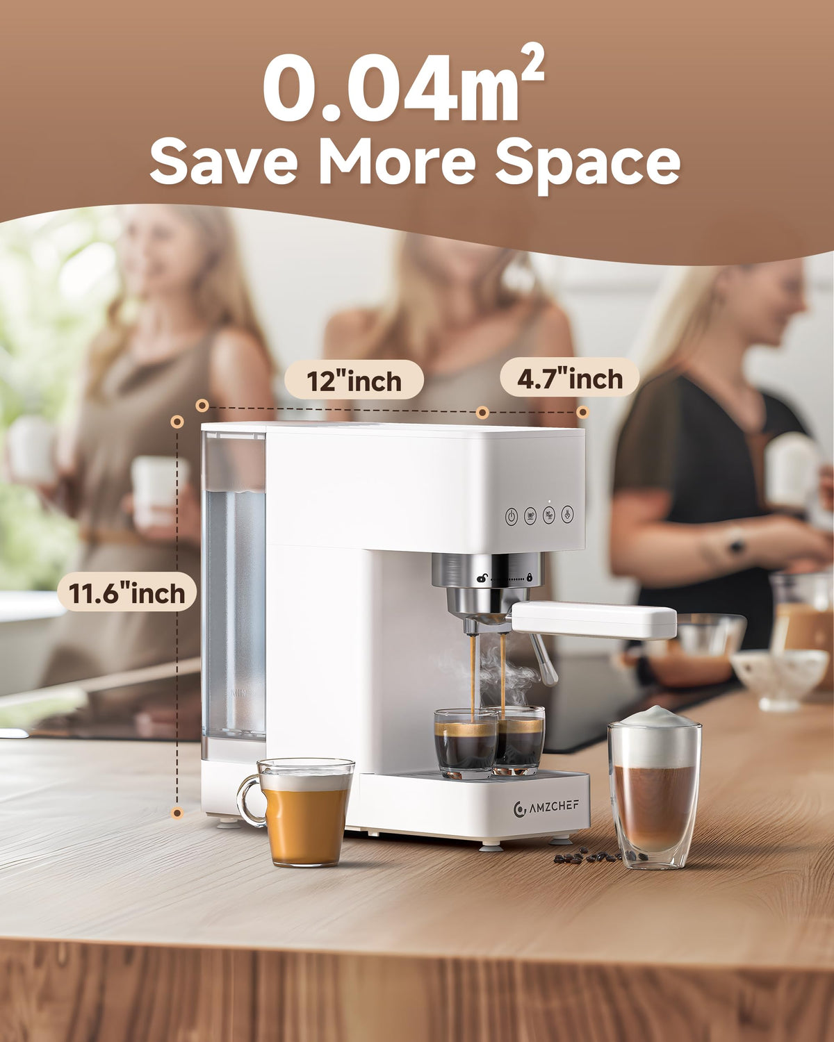 Compact 20 Bar Espresso Machine T4542