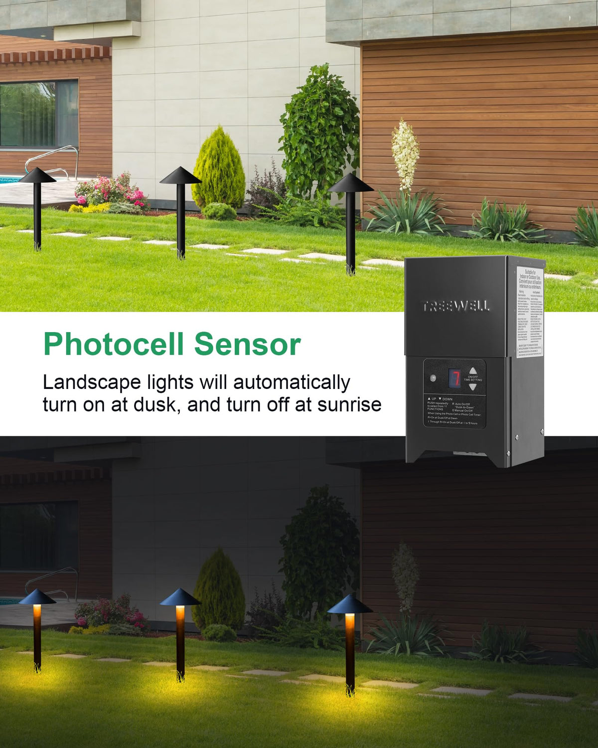 300W Low Voltage Landscape Transformer Stainless Steel Waterproof Y224