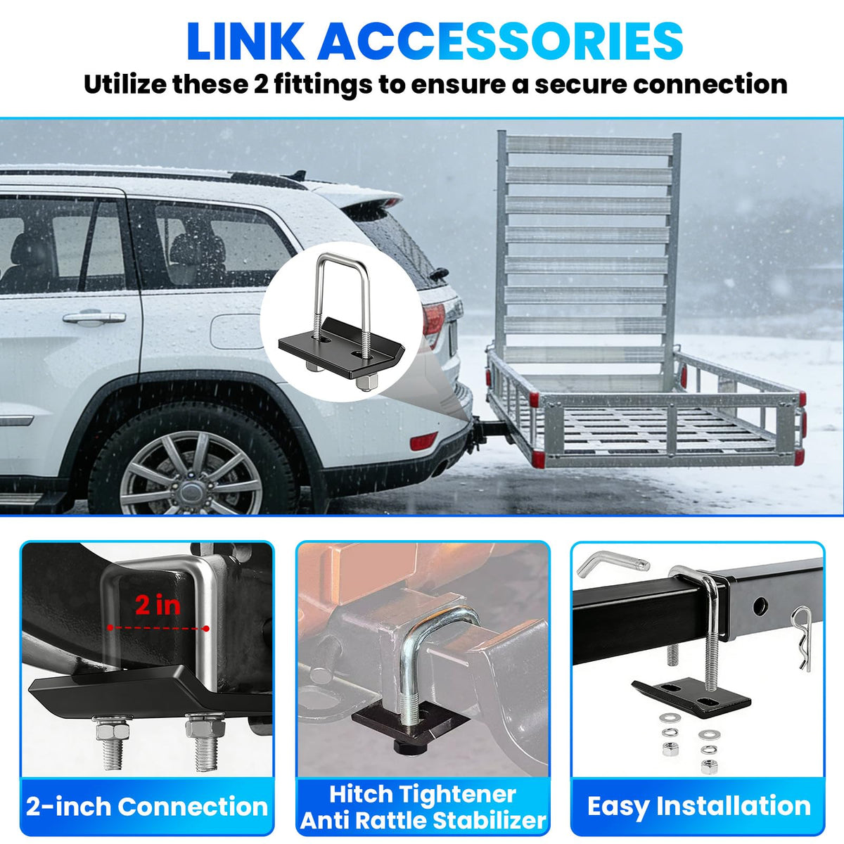 500LBS Heavy-Duty Aluminum Hitch Cargo Carrier with Ramp F87808