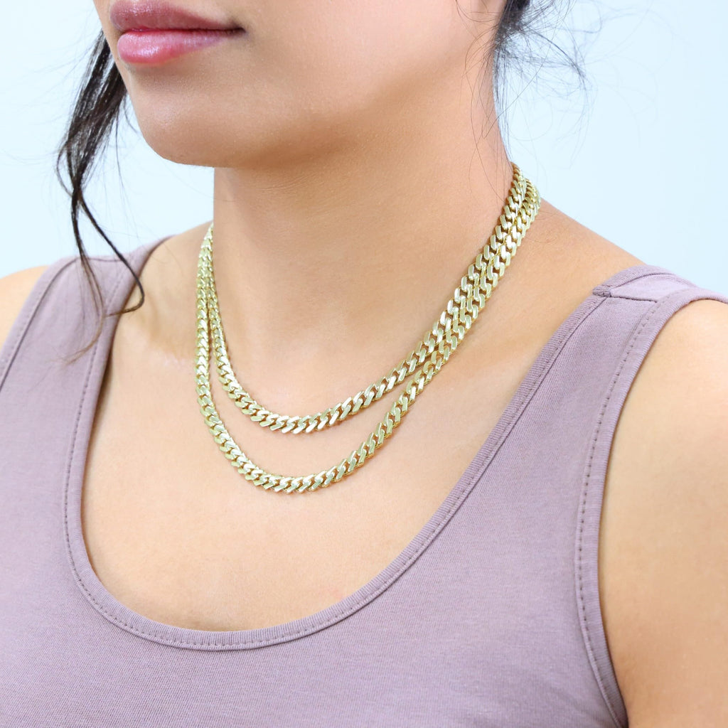 14k Yellow Gold 6mm Cuban Chain Necklace T380404