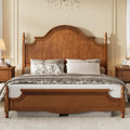 California King Solid Wood Poster Bed with Arched Headboard G10834