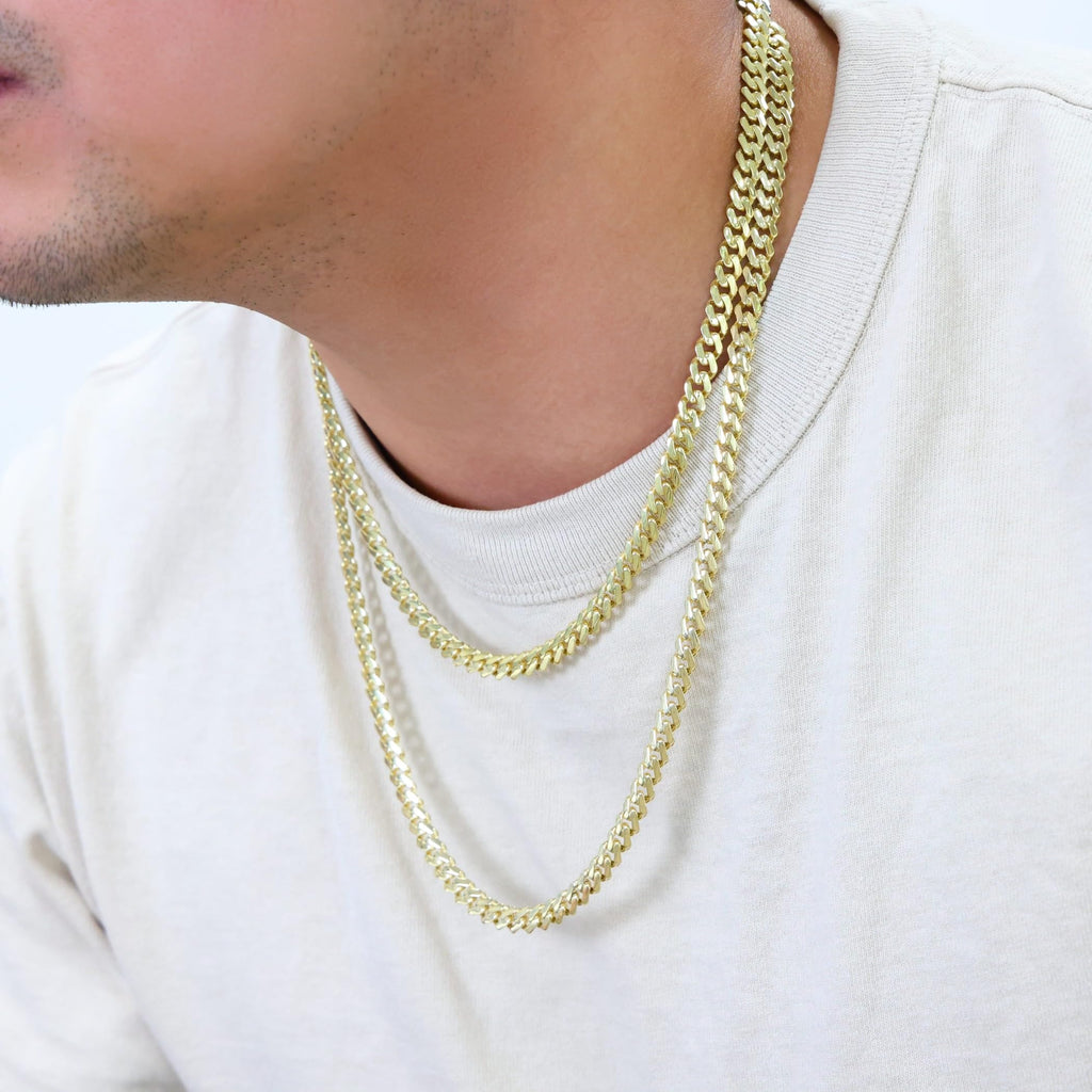 14k Yellow Gold 6mm Cuban Chain Necklace T380404