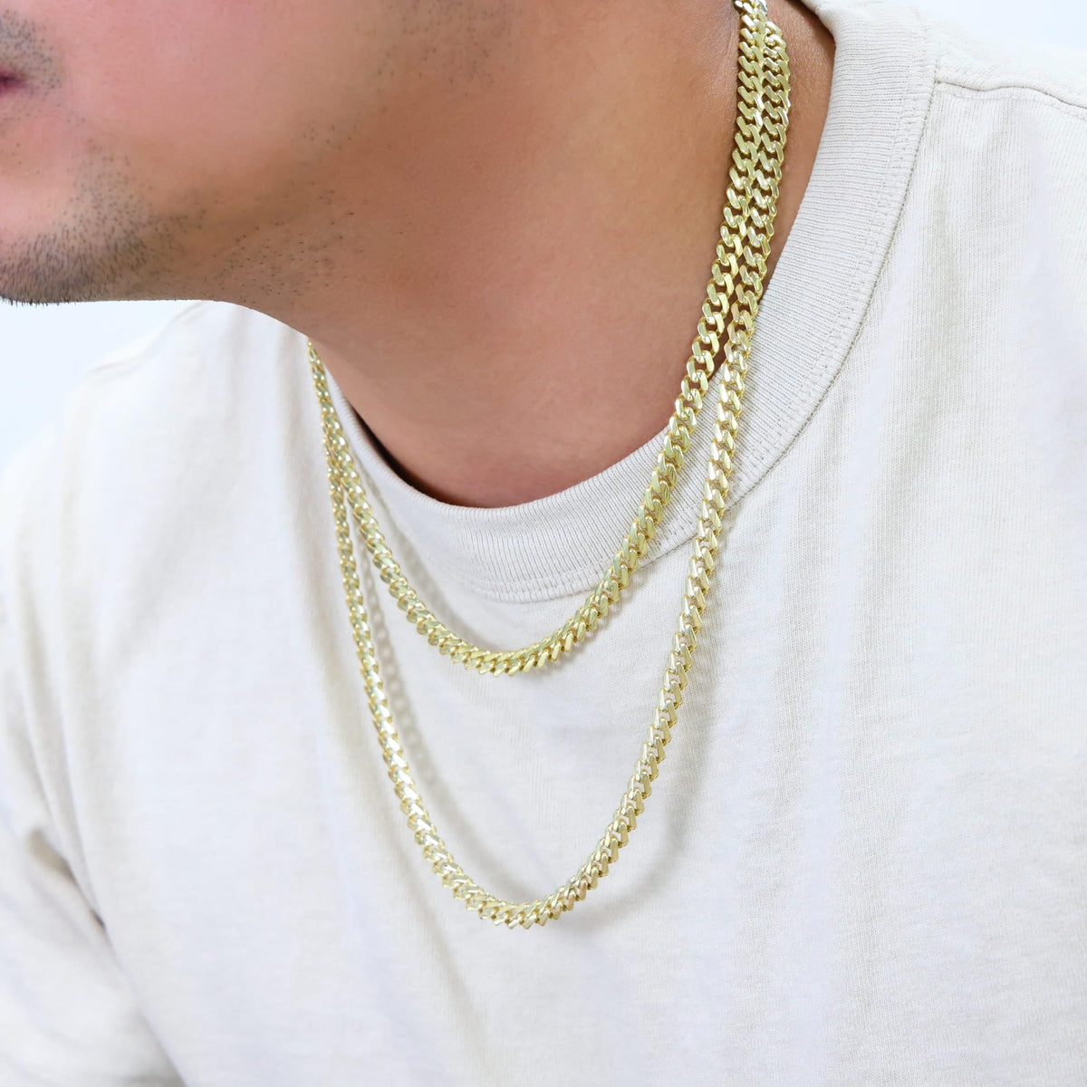 14k Yellow Gold 6mm Cuban Chain Necklace T380404