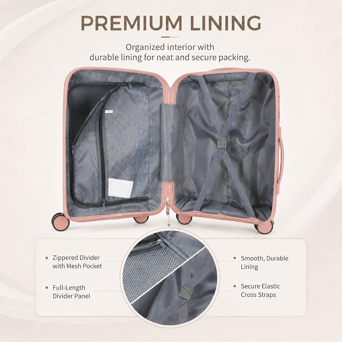 20” Carry On Hardside Luggage with TSA Lock C89450