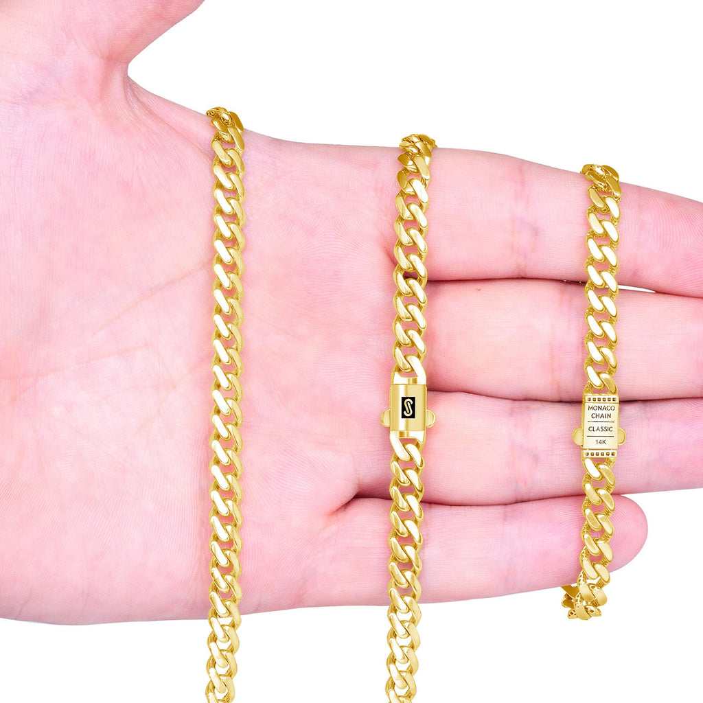 14k Yellow Gold 6mm Cuban Chain Necklace T380404