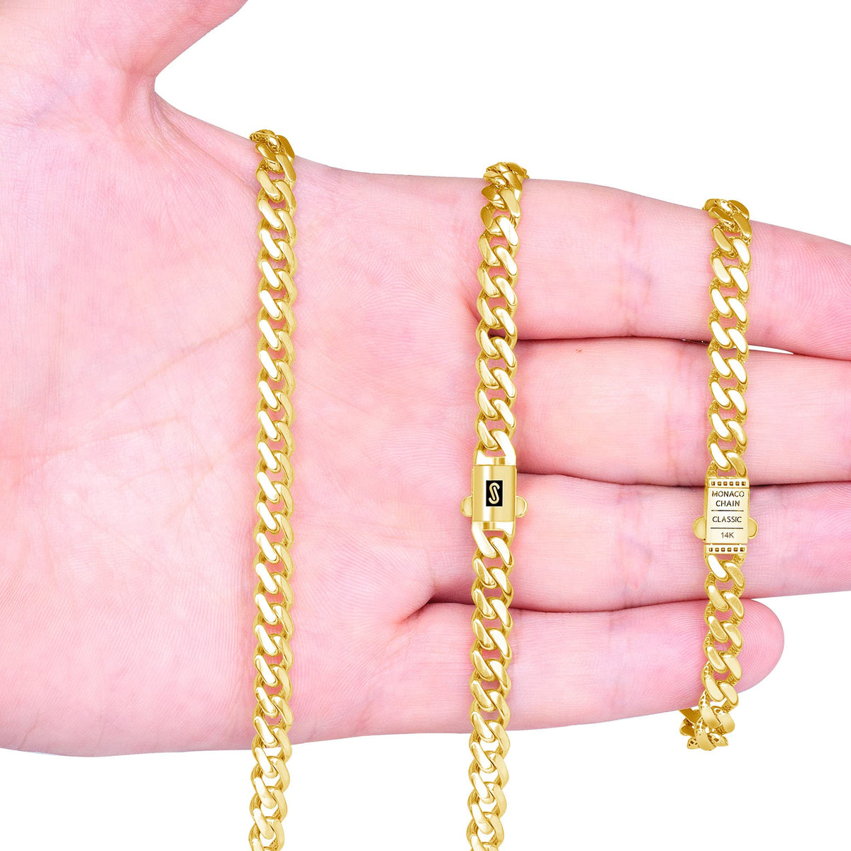 14k Yellow Gold 6mm Cuban Chain Necklace T380404