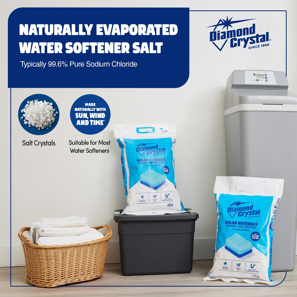 Solar Water Softener Salt 3 Pack 40 lbs U44466