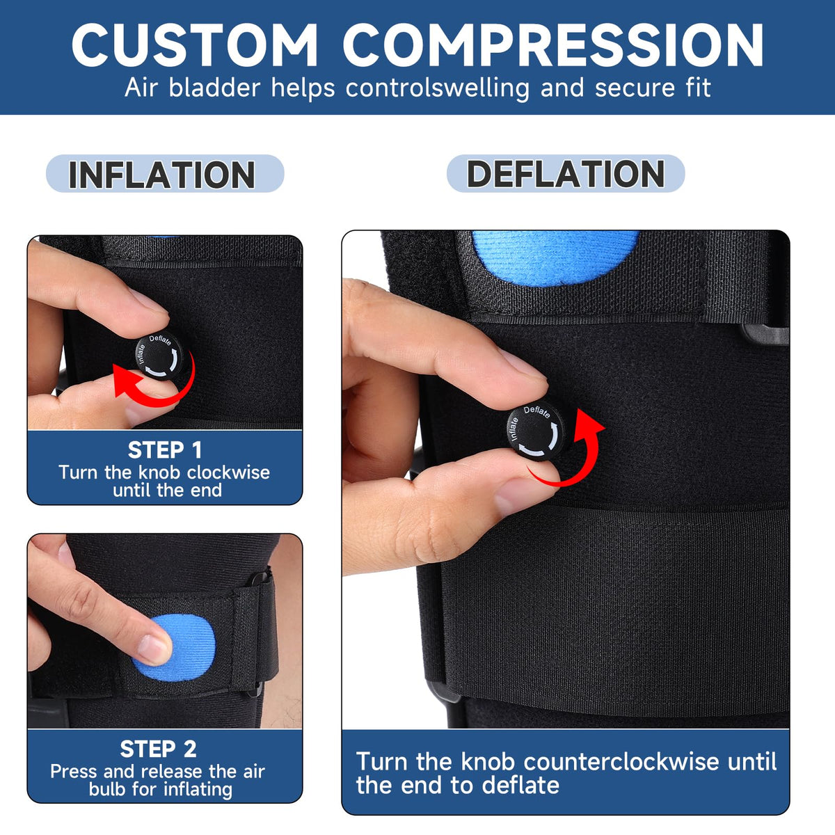 Black Small Tall Inflatable Walking Boot H51950