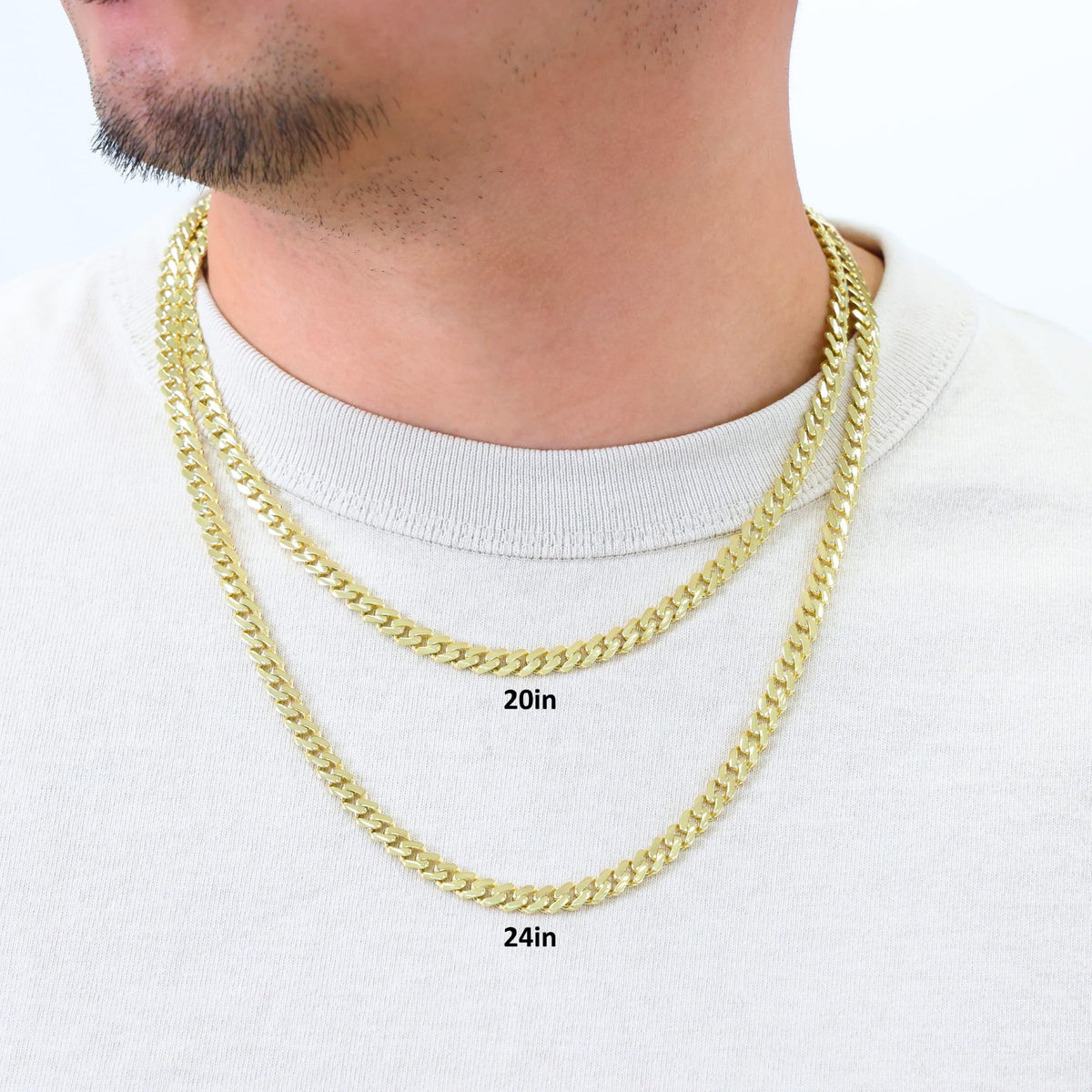 14k Yellow Gold 6mm Cuban Chain Necklace T380404