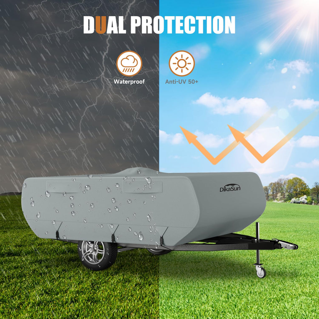 14' ~ 16' 7 Layers Waterproof Pop-up Camper Cover W26346