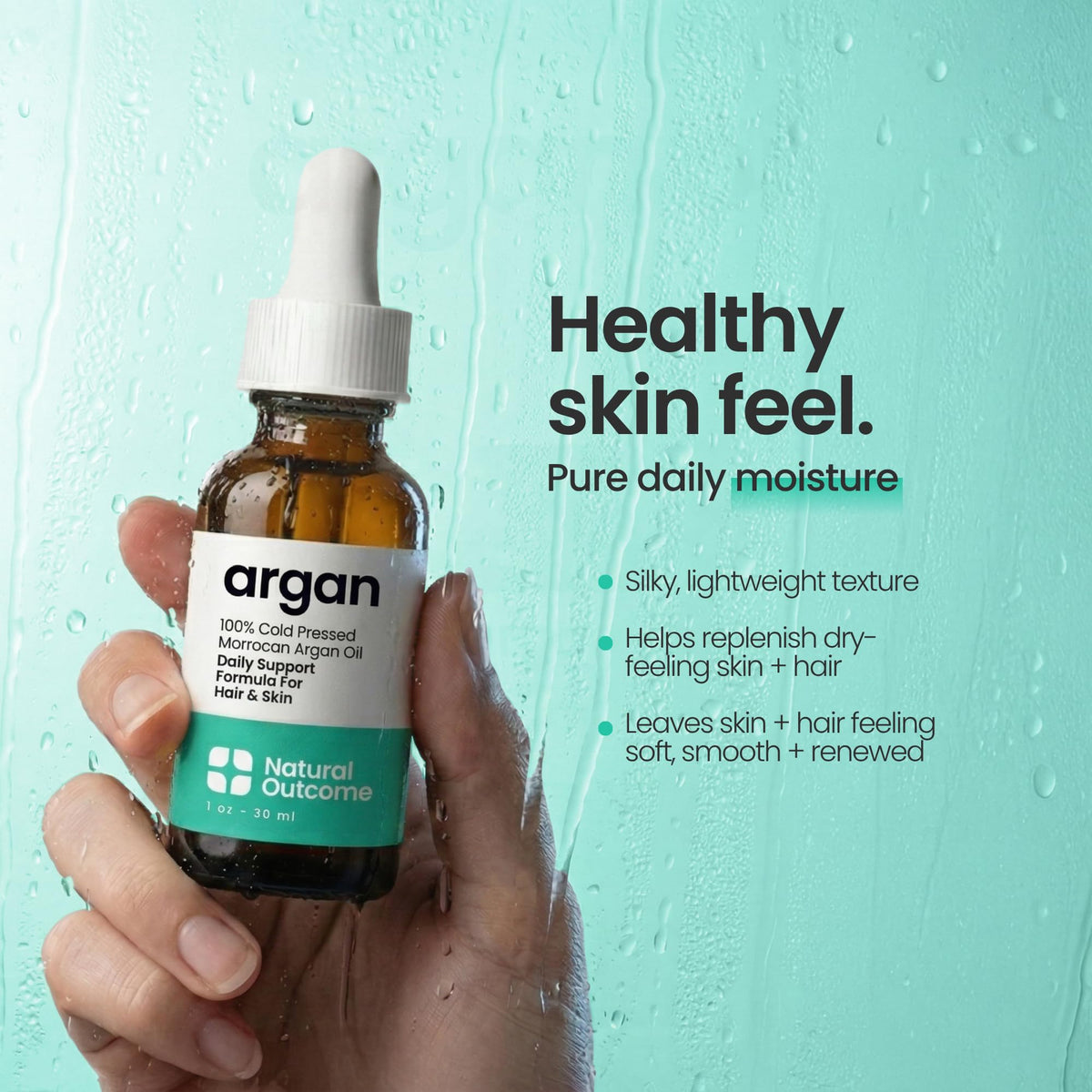 Argan Oil 100% Pure Moroccan Cold-Pressed Face, Body and Hair Oil 1 oz N42058