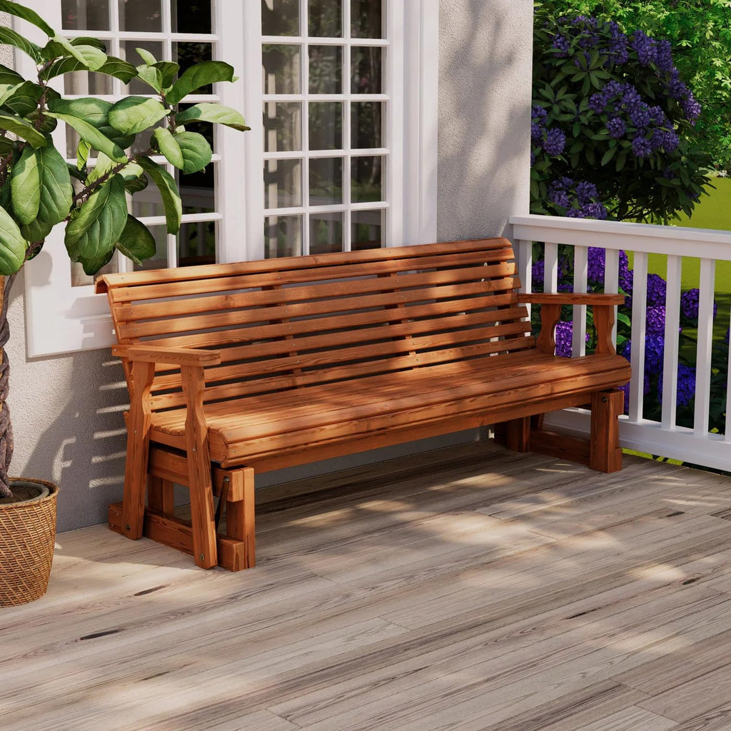 Heavy Duty Roll Back Porch Glider with Cupholders C107045