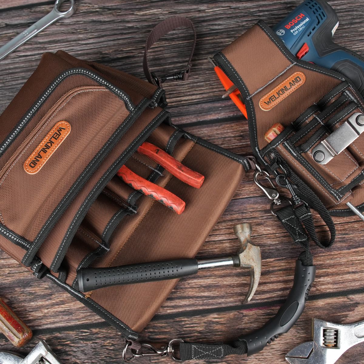7-Pocket & 10-Pocket Tool Belt Pouches Set M5278