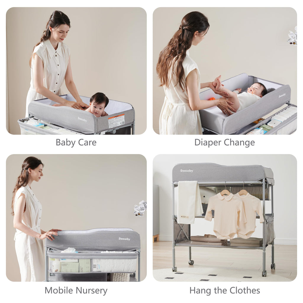 Portable Baby Changing Table with Waterproof Pad J2780