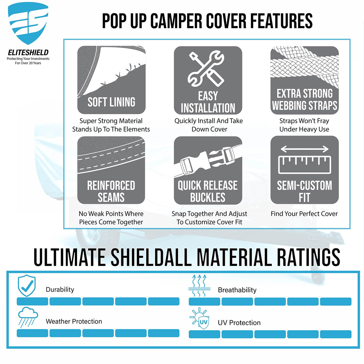 14-16ft Pop Up Camper Cover A68850