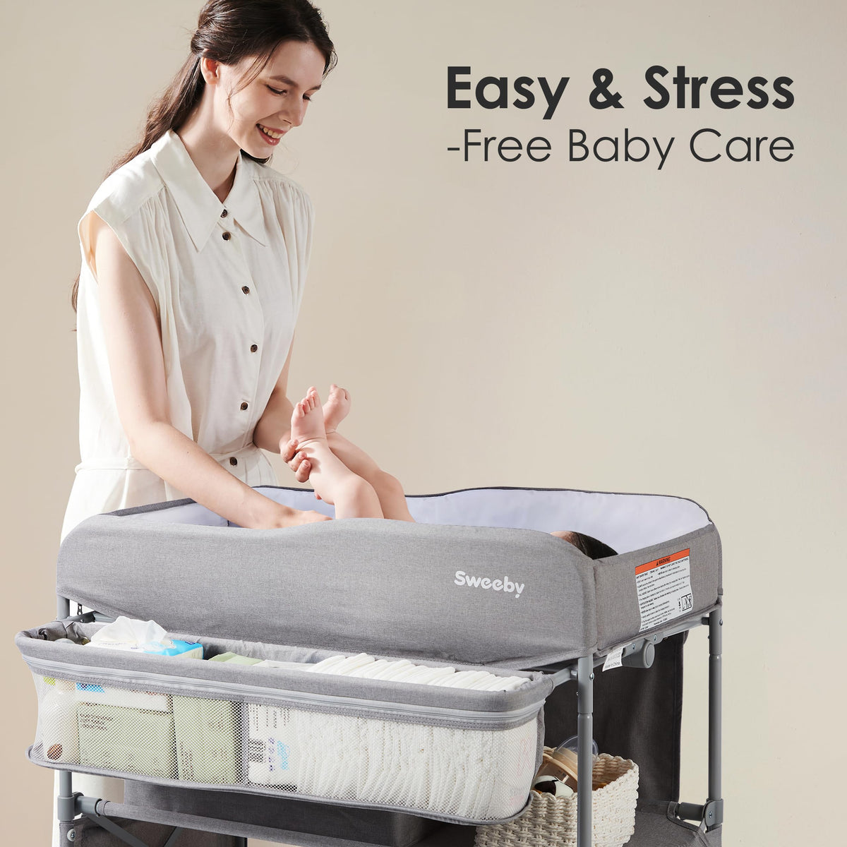 Portable Baby Changing Table with Waterproof Pad J2780