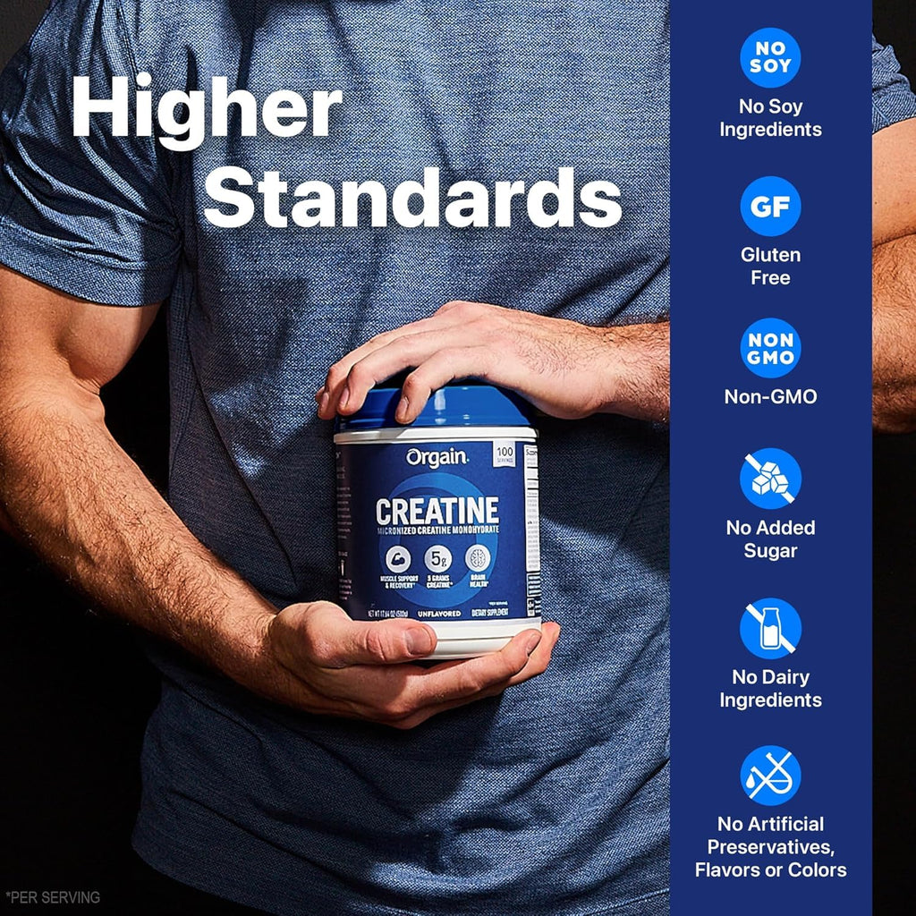 Creatine Monohydrate Powder & Organic Vegan Vanilla Bean Protein Powder Bundle Y176126