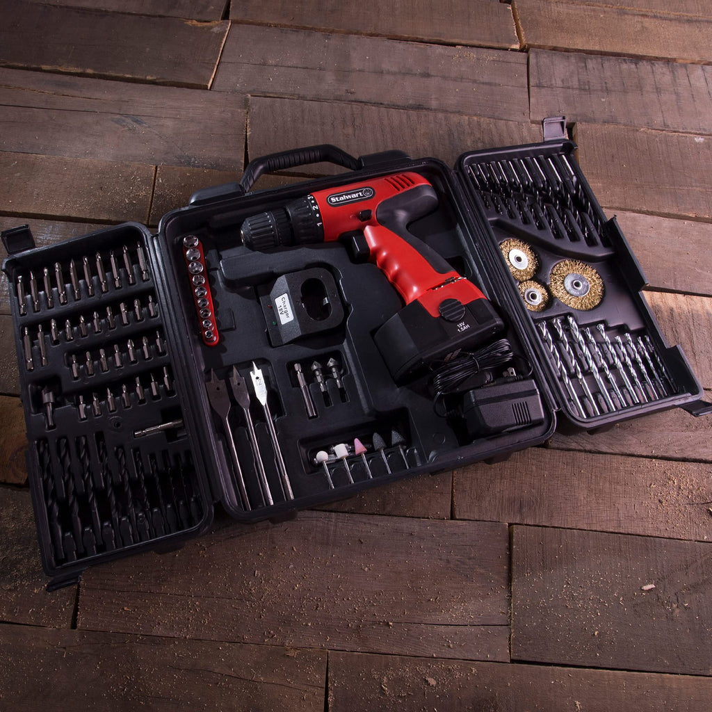 18V Cordless Power Drill Set 89-Piece Kit with Battery and Charger I194