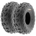 20x7-8 Directional Knobby Tread Tubeless ATV UTV Tires Set of 2 O591990