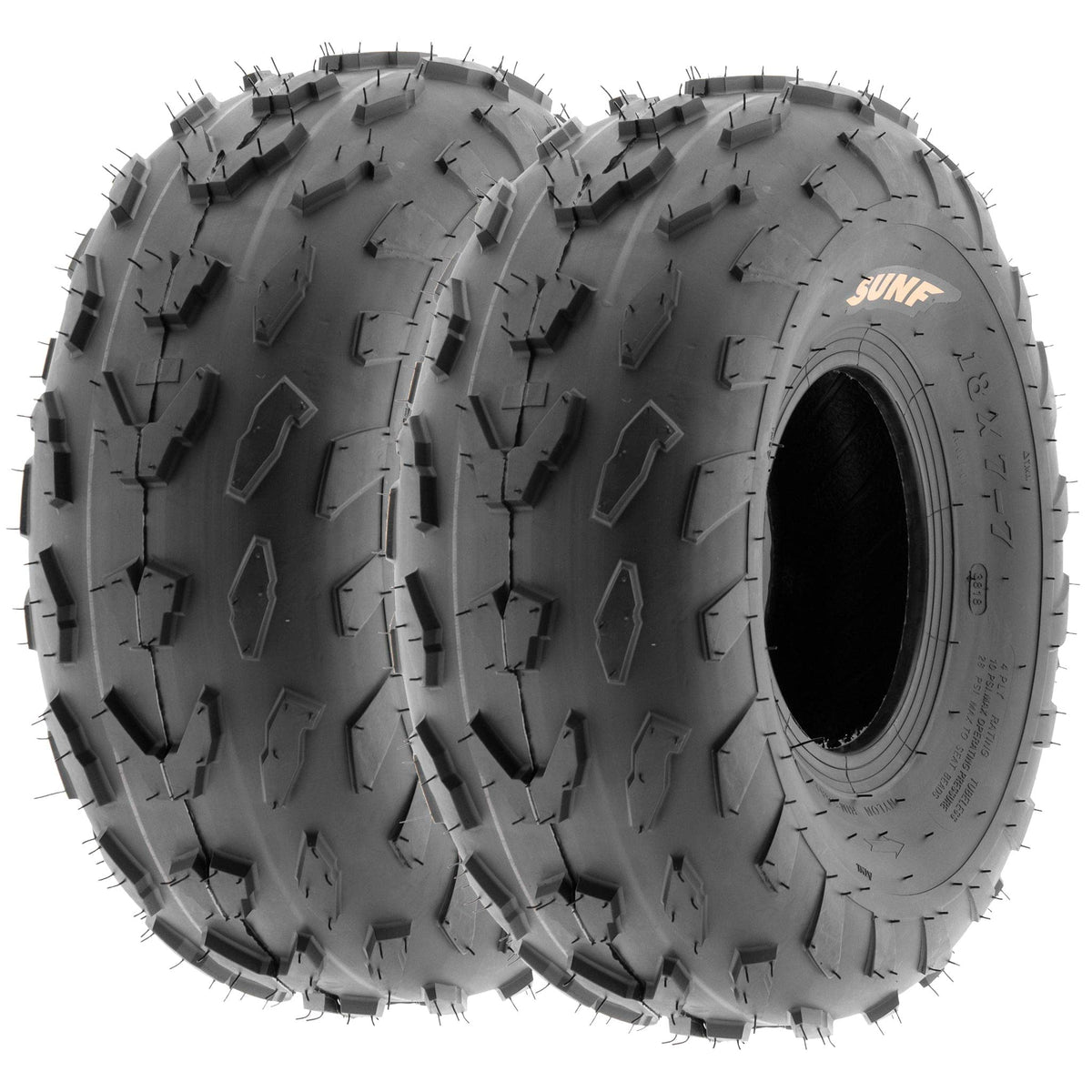 20x7-8 Directional Knobby Tread Tubeless ATV UTV Tires Set of 2 O591990