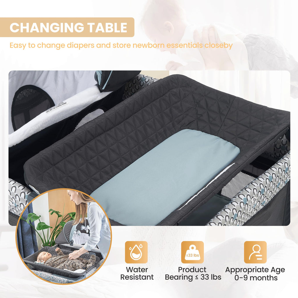5 in 1 Foldable Baby Crib Playpen B6728