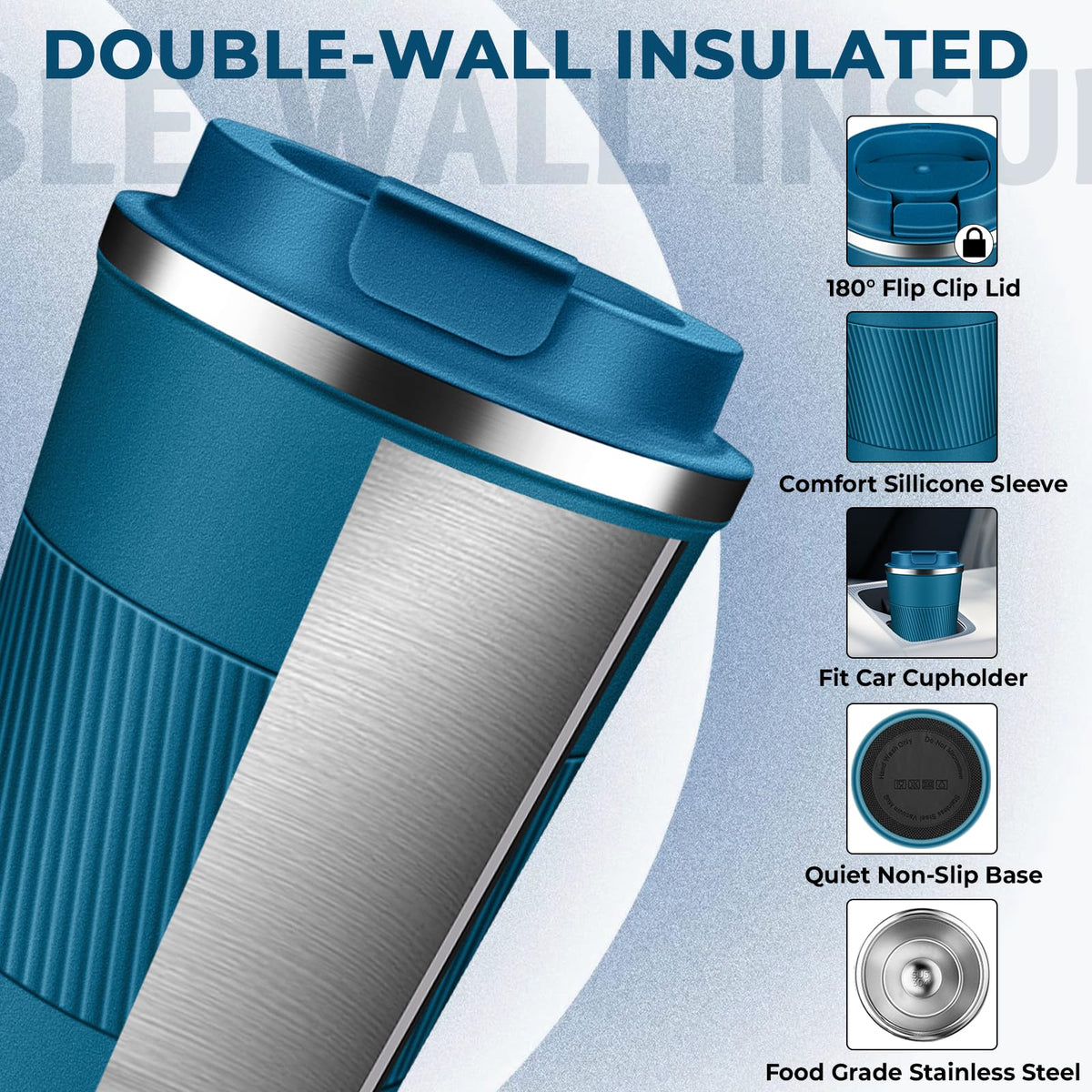 17 oz Stainless Steel Insulated Coffee Tumbler S425263