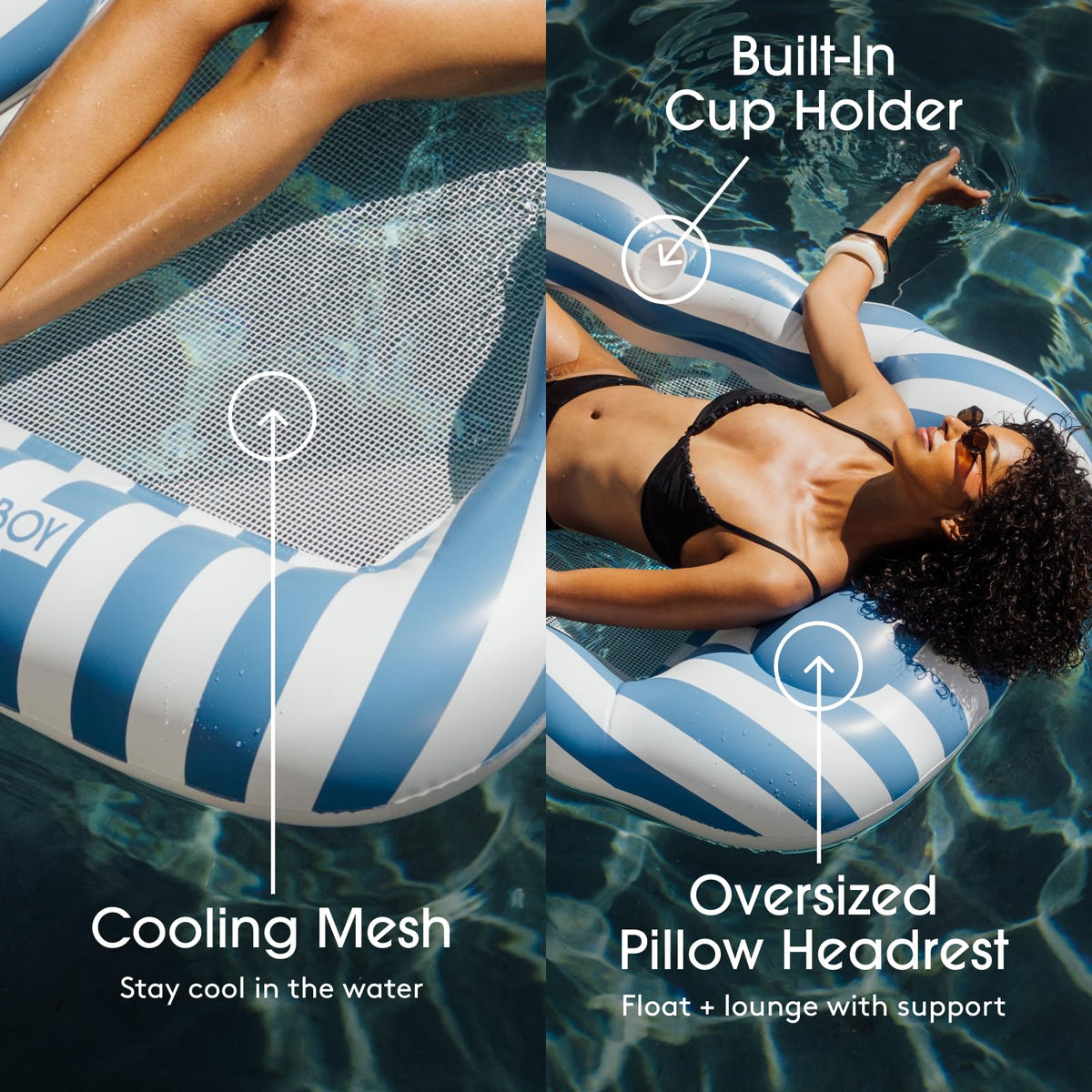 Striped Mesh Pool Lounger U454979