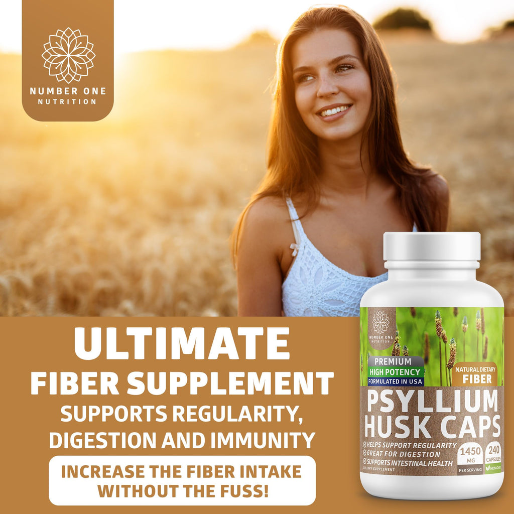 Psyllium Husk Capsules 1450mg 240 Caps G208580