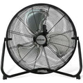 High Velocity Metal Blade Floor Fan, 3 Speeds, Black, 20in S558346
