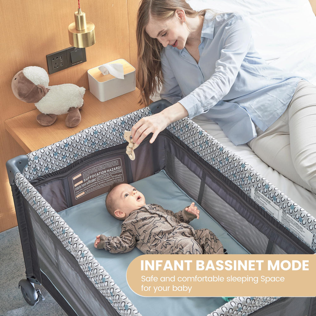 5 in 1 Foldable Baby Crib Playpen B6728