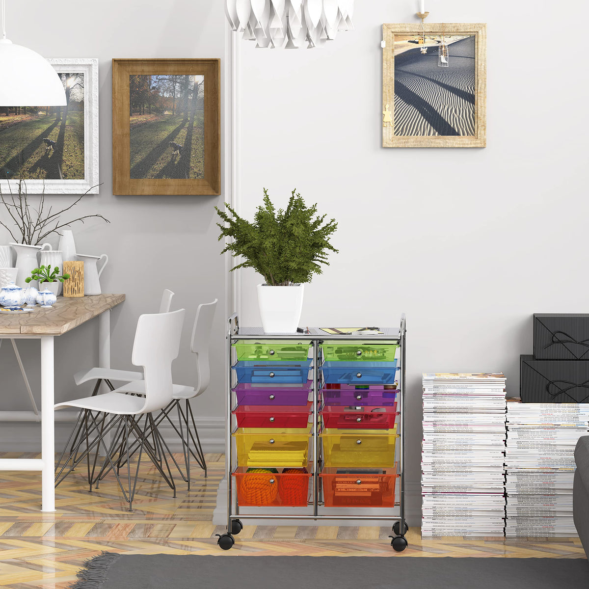 12 Drawers Rolling Utility Cart Organizer S812449