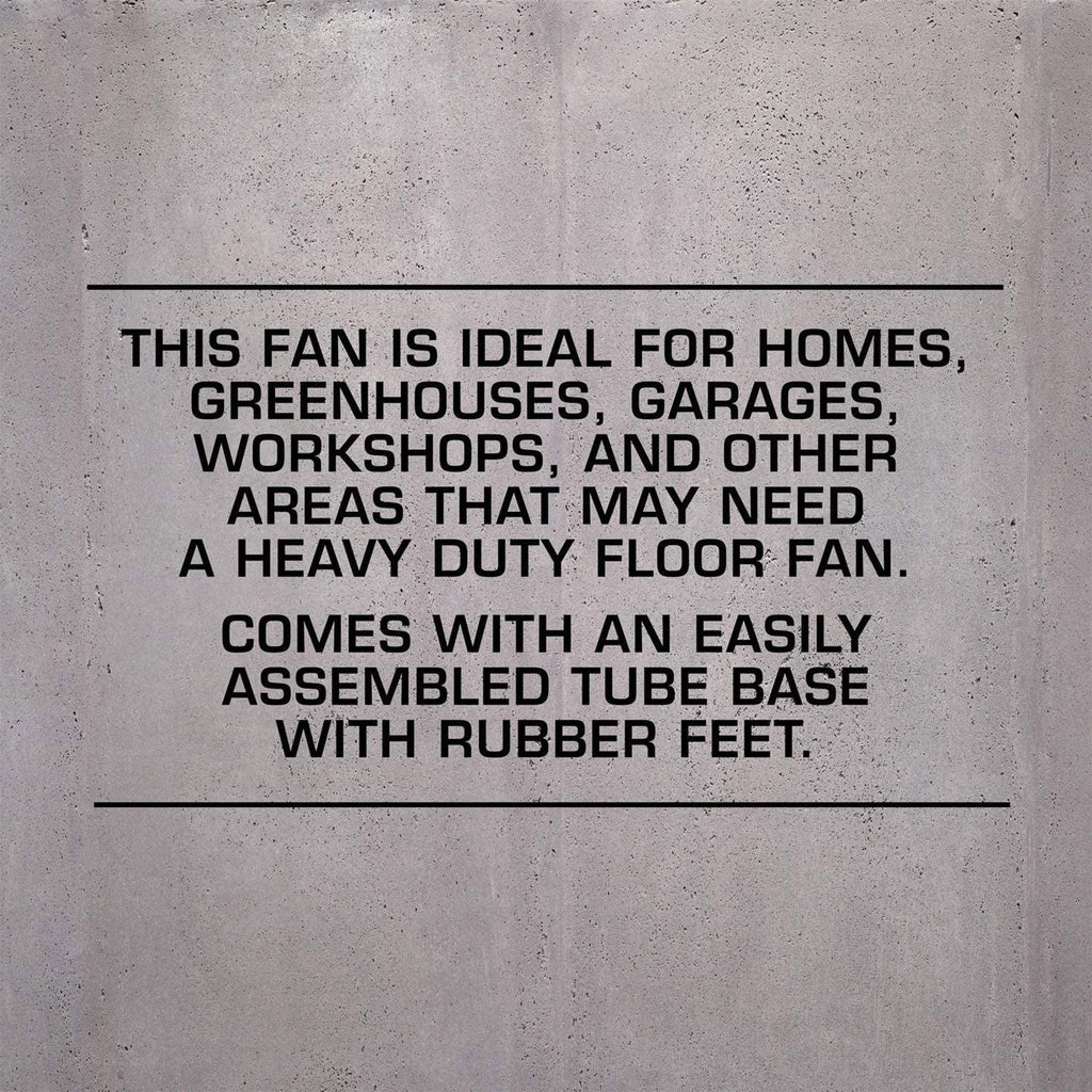 High Velocity Metal Blade Floor Fan, 3 Speeds, Black, 20in S558346