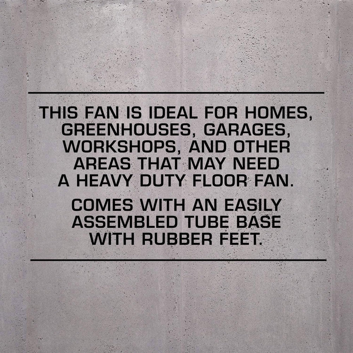 High Velocity Metal Blade Floor Fan, 3 Speeds, Black, 20in S558346