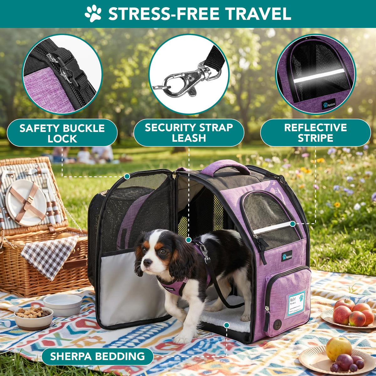 Expandable Dog Cat Backpack Carrier D319889